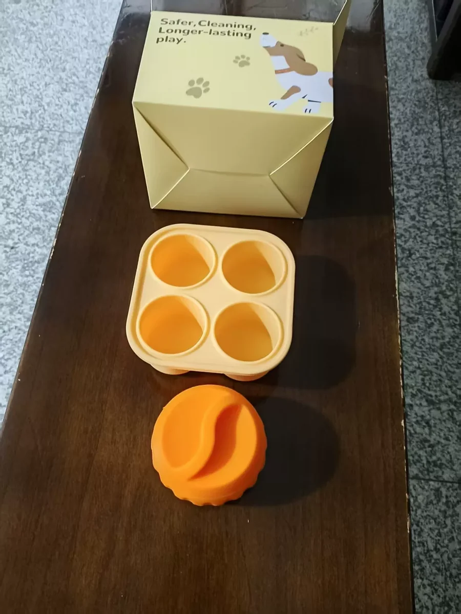 Otra vista de Pelota rellenable + molde de 4 cavidades